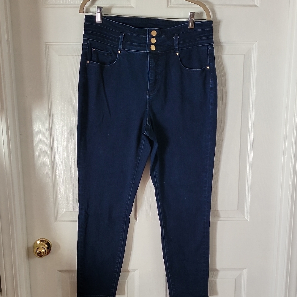 AnnTaylor Petite Curvy Fit Skinny Women's Blue Jeans
